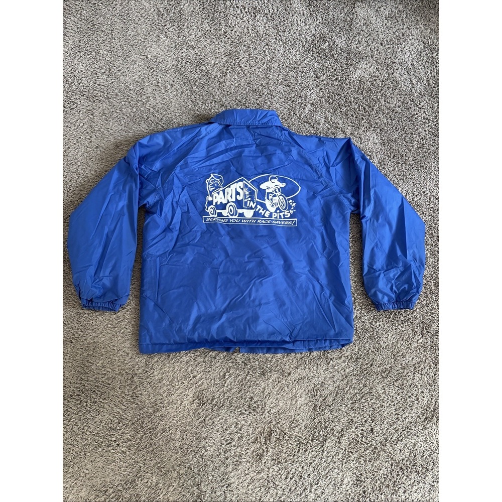 Mens‎ Vintage 90s Motocross Nylon Jacket Size Large L Parts In The Pits